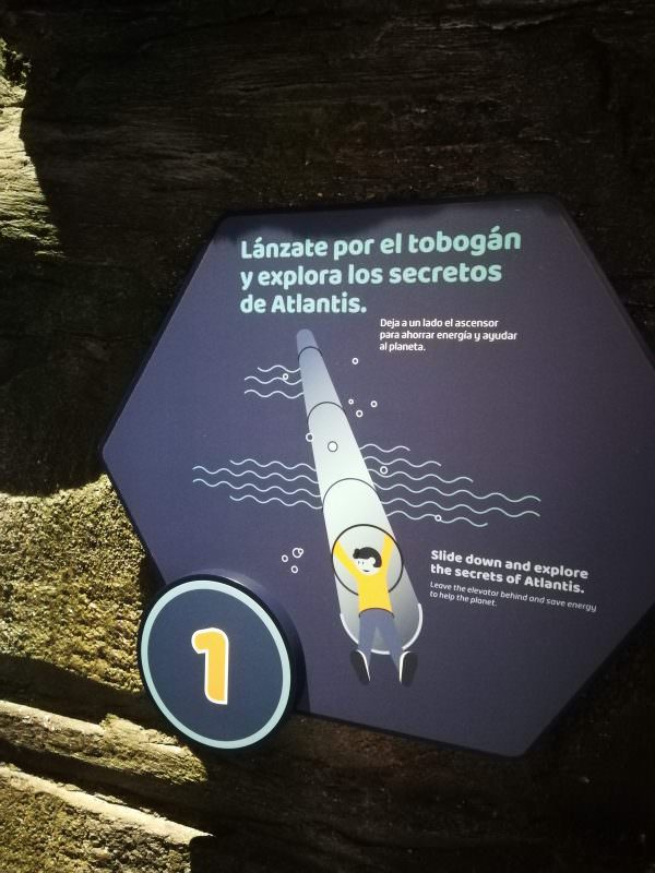 Cartel Tobogán Atlantis Aquarium